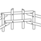 Sitzzaun, Dreierelement Lärche mit Stahlfüßen (7.85031)