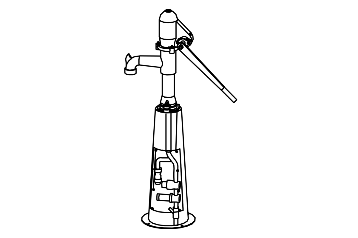 water pump drawing - Yahoo Image Search Results | Ink pen art, Hand water  pump, Art poster design