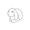 Streichelstein Hase, Farbe anthrazit (4.73060)