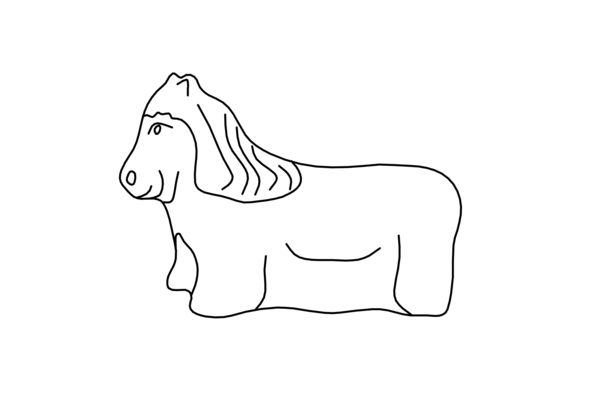 Streichelstein Pony, Farbe braun