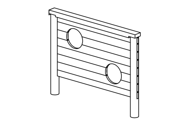 Ballwand in Lärche