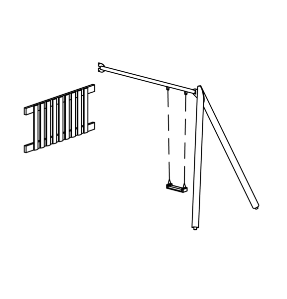 Hohe Schaukel spezial lang, h=1,50m