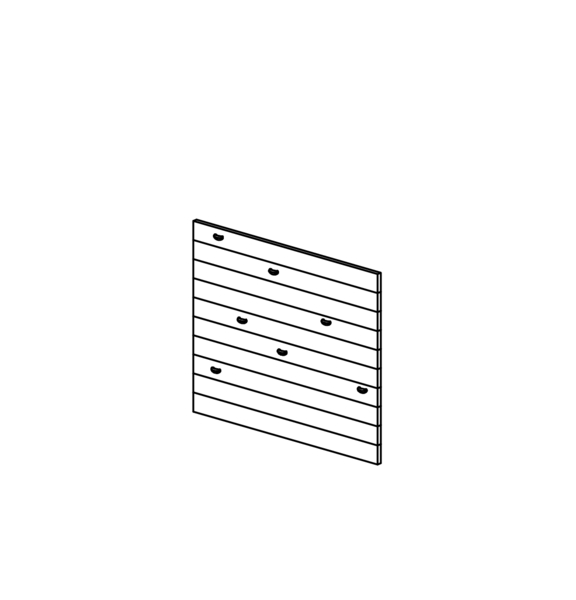 Kletterwand mit 8 Klettergriffen, Höhe = 2 m
